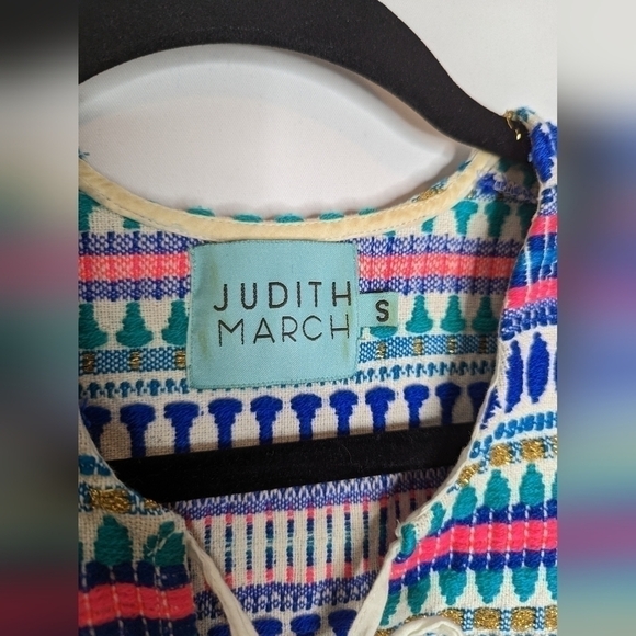 Judith March Teal Embroidered Tassel Tank - Picture 7 of 12